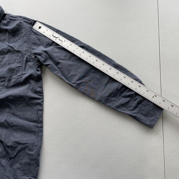 Old Navy Boys Long Sleeve Button Down Shirt Kids Size L (10-12) Regular Fit Blue - Picture 9 of 10